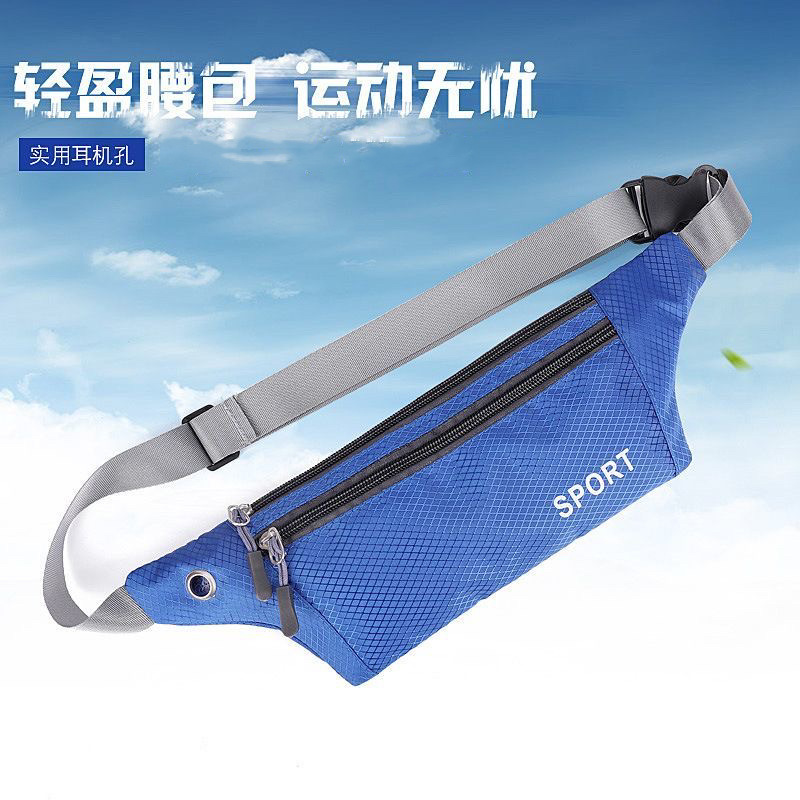 New Running Waist Bag Men's Oxford Cloth Waterproof Crossbody Chest Bag Multifunctional Stall Cashier Bag Work Mobile Phone Waist Bag