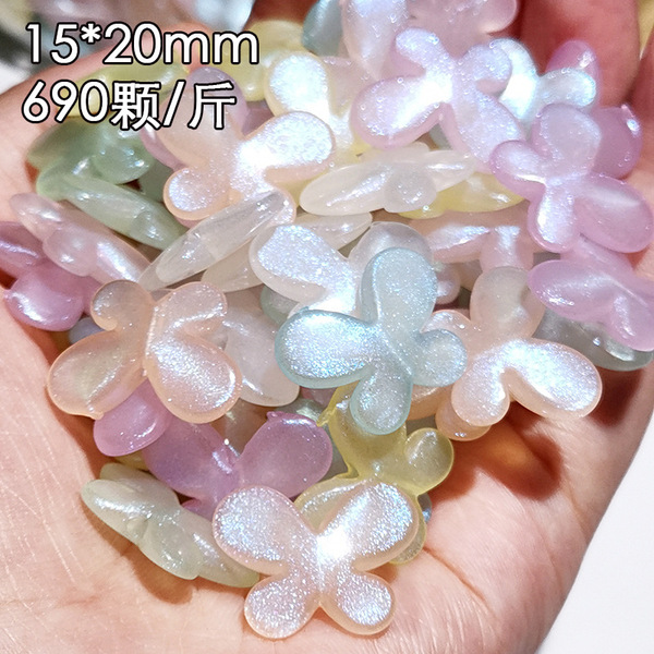 Creamy acrylic beads handmade