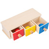 Wooden children's smart toy for boxes for early age Montessori, teaching aids with coins, early education