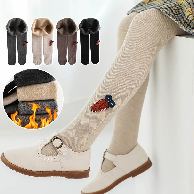 Дети Демисезонные колготки, теплые мультфильм carrot warm джинсы, утолщенные