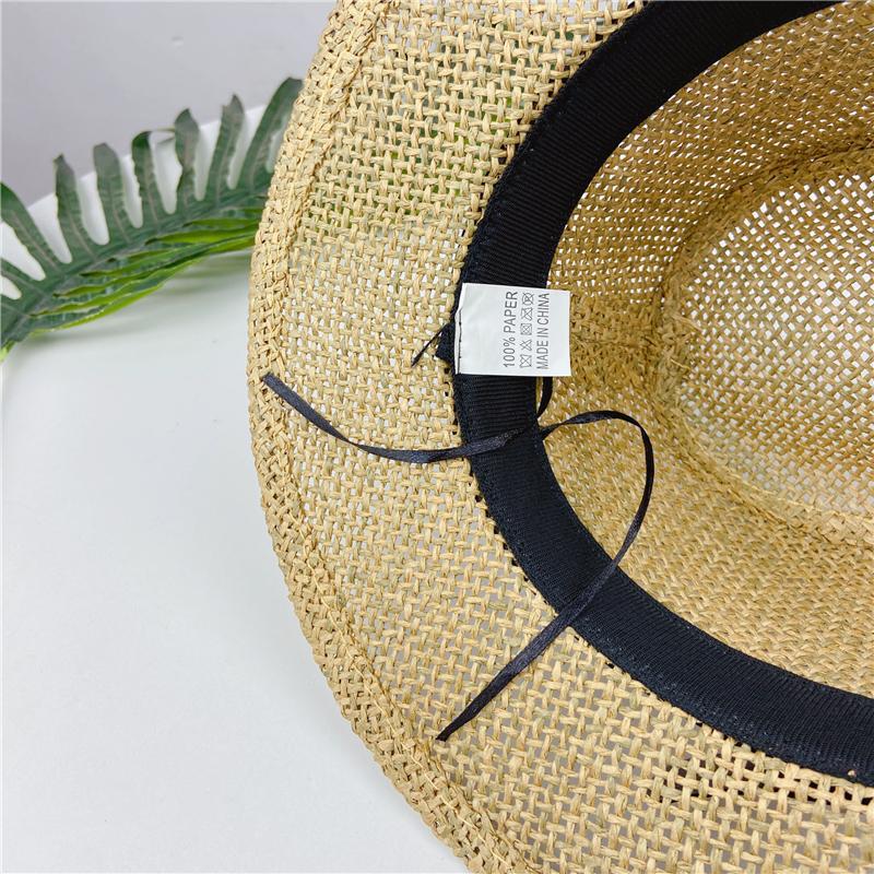 Sombrero De Paja Con Hebilla De Cuero Para Playa De Verano, Sombrero De Sombrilla Hueco Coreano display picture 5