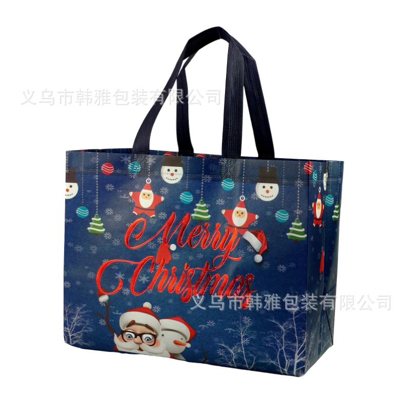 Transfronterizo Amazon spot recubierto de Navidad bolsa no tejida bolsa de compras bolsa de regalo fábrica de bolsos al por mayor