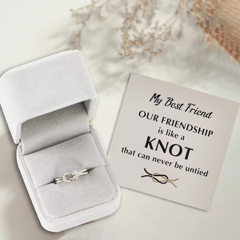 Simple Style Knot Sterling Silver Plating Artificial Diamond Rings