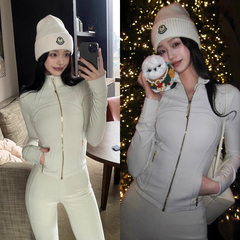 Lu's Same Style Yoga Wear for Women, Defina Top, Fitness Jacket, Autumn Sports Jacket, Brushed Hooded Sun Protection Clothing