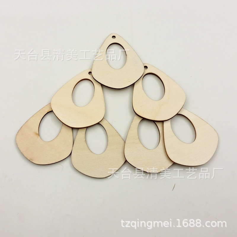 50-55mm troncos de madera con agujeros colgante decoración de madera con agujeros pendientes accesorios