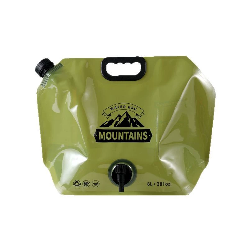 Handheld capacious water container, folding plastic bucket for camping, increased thickness
