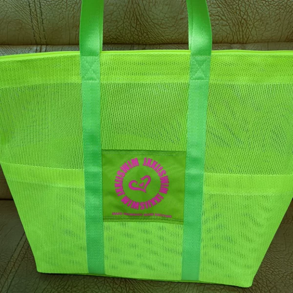 Yuelang Dry Mesh Handbag for Swimming, Washing, and Fitness, Candy-Colored Crossbody Shoulder Bag, Beach Bag