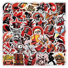 50张嘻哈摇滚贴纸跨境个性创意音乐涂鸦装饰手机壳防水小贴画批发