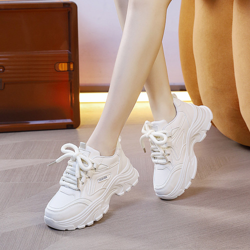 Father's Shoes Women's Ins Trend 2025 Spring Versatile Retro Sports Casual Shoes Thick Sole Women's Shoes 8821
