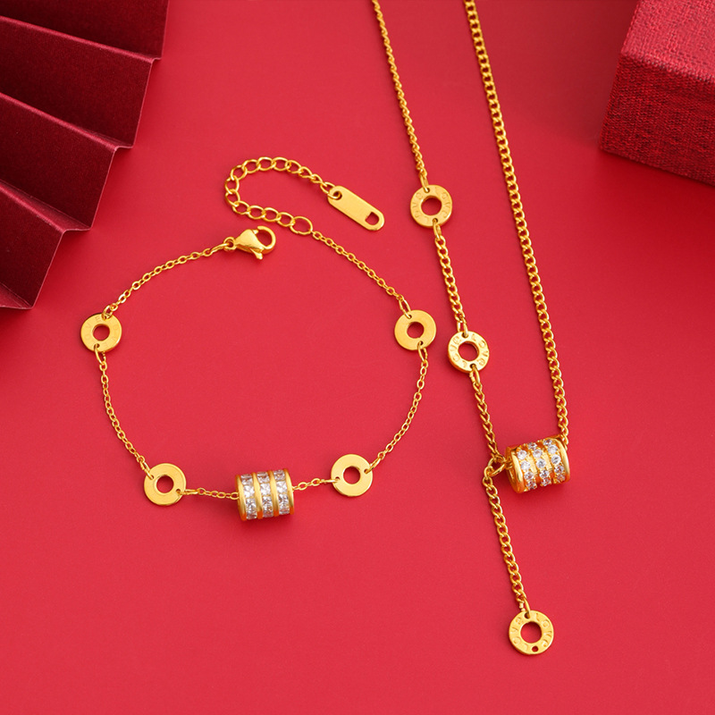 Luz de lujo pequeña cintura simple collar pulsera moda ZIRCON joyería aleación de cobre temperamento ins estilo todo partido diseño sentido