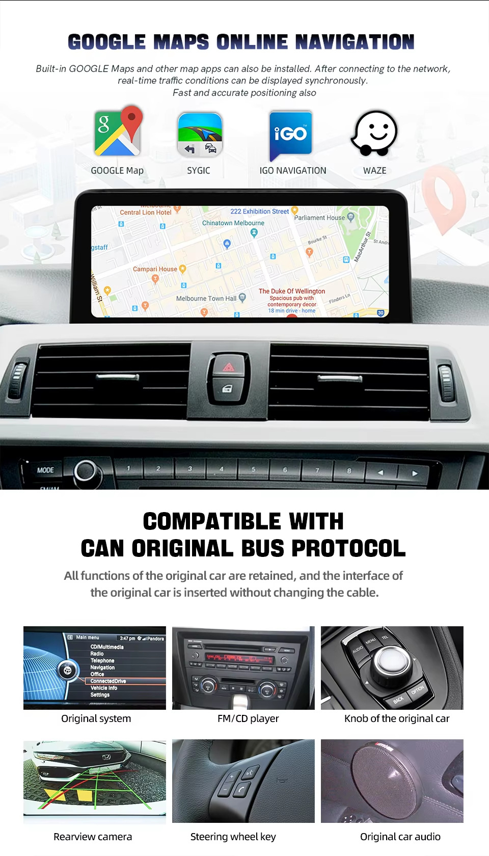 Suitable for BMW 5 Series E60 E61 E63 E90 2005-2010 CCC CIC in-car navigation system