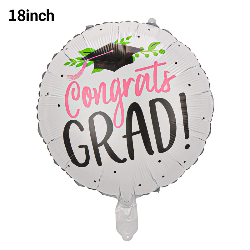 Fiesta de graduación transfronteriza decoración de globos temporada de graduación diseño sombrero de doctorado película de aluminio de dibujos animados globo celebración de graduación traje image 38