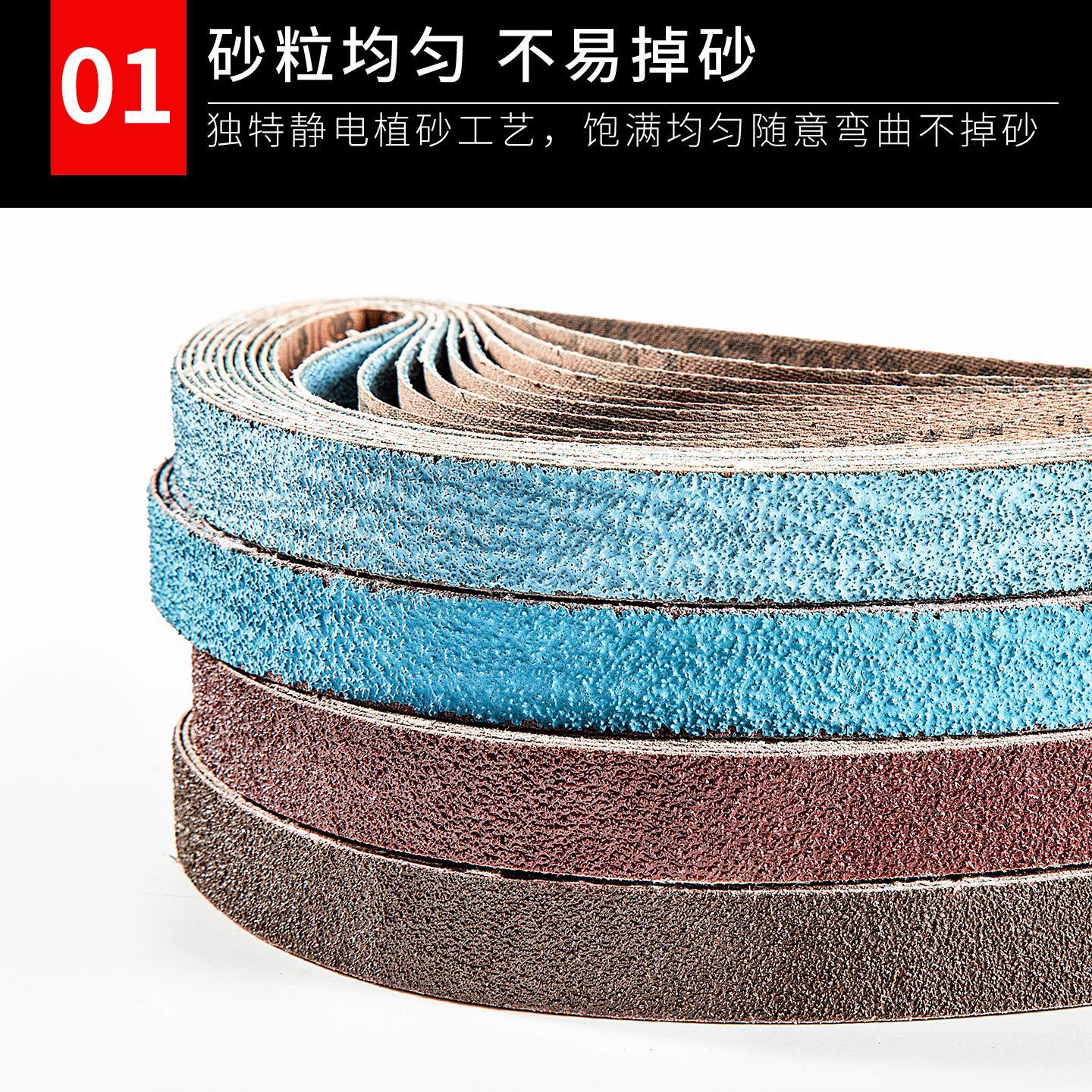 ✅330*10小型气动砂带机砂带520*20环形砂带条砂带卷抛光打磨小砂