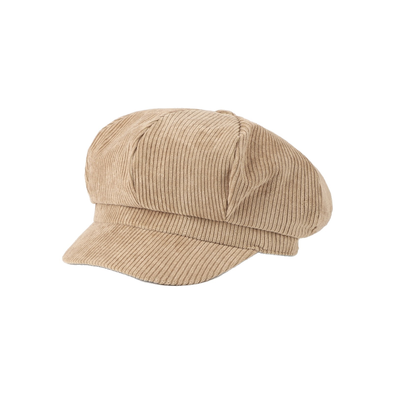 Estilo coreano sombrero de pana de color sólido gorra de pico de moda para mujer Otoño e Invierno versátil sombrero de pintor artístico Sombrero octogonal retro británico