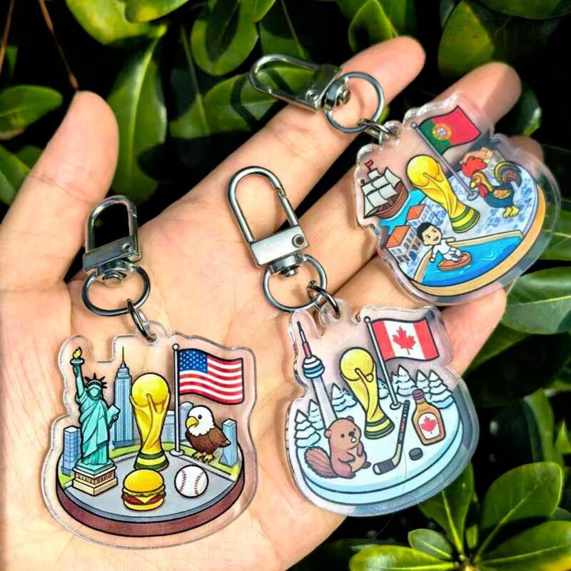 2026 United States, Canada, and Mexico World Cup Team Football Team Logo Pendant, Dali Cup Keychain, Cross-Border Supply Gift 2026 United States, Canada, and Mexico World Cup Team Football Team Logo Pendant, Dali Cup Keychain, Cross-Border Supply Gift