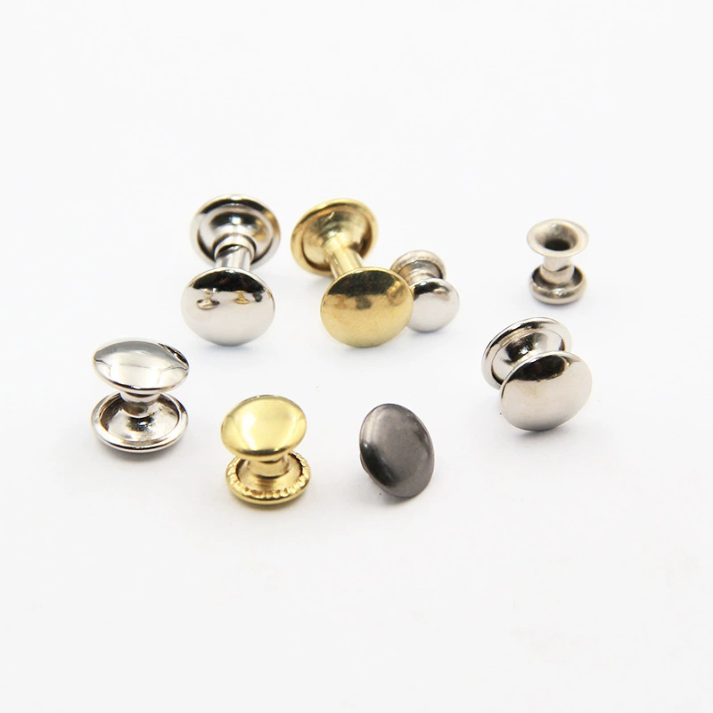 Двусторонняя заклепка, Женская кожа для ногтей, декоративные пуговицы, медные пуговицы, аксессуары, фиксированная Пряжка, декоративная пряжка