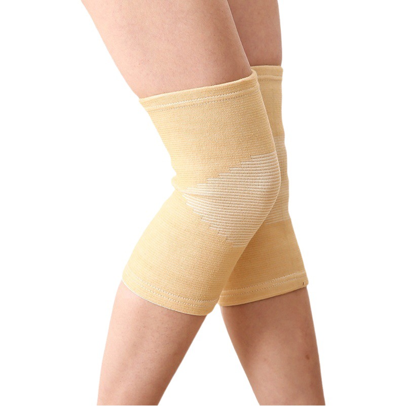 Factory wholesale bamboo charcoal knee pads warm thin summer knitted knee pads men's and women's sports protective gear can be printed LOGO