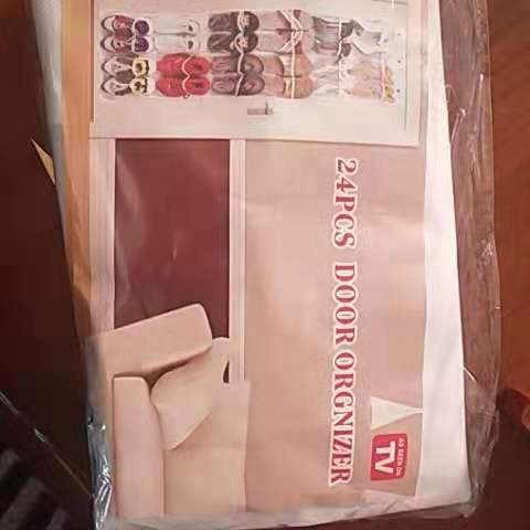 Venta al por mayor 24 rejilla puerta trasera zapatos de almacenamiento colgante bolsa hogar suministros organización bolsa tela no tejida + PVC puerta trasera bolsa de almacenamiento