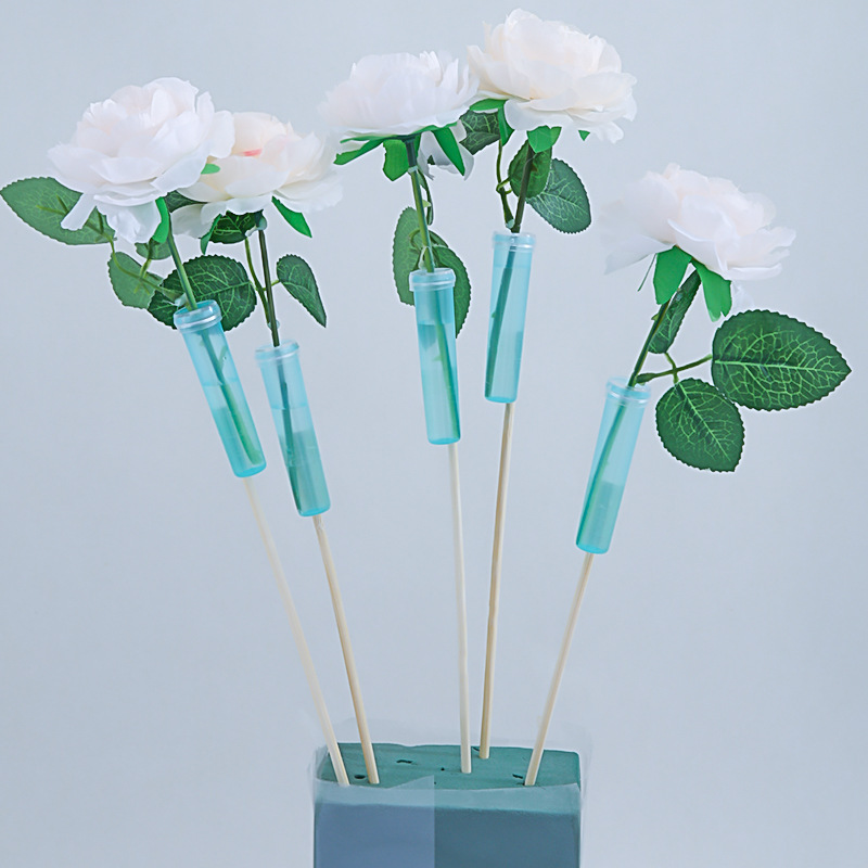 鲜花保鲜蓄水营养管花艺塑料锁水保水管花店鲜花用花束包装保水管
