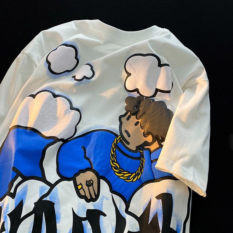 Camisetas de manga corta para hombres y mujeres, estilo corto para adolescentes, camisetas modernas para mujeres de celebridades de internet, estilo de moda informal y versátil para hombres.