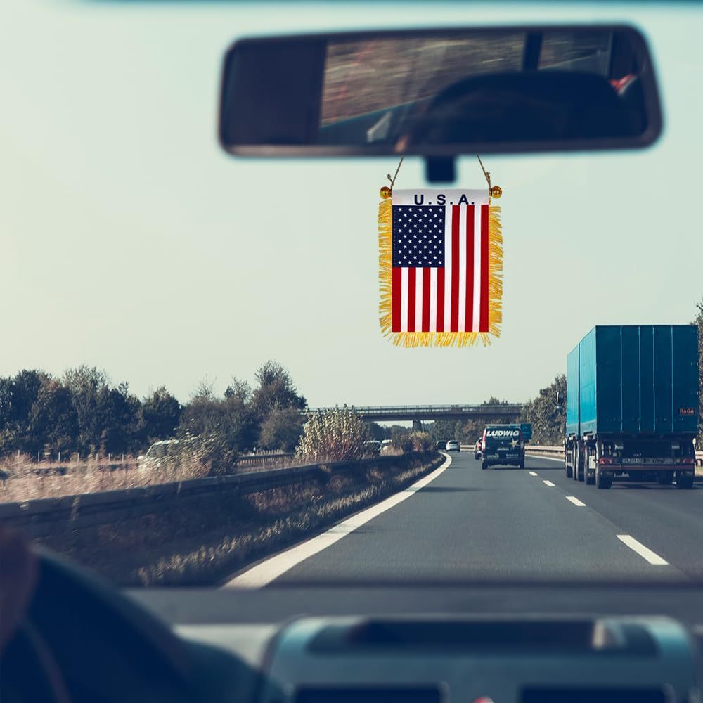 Ventana con flecos, ventosa, pequeña bandera colgante, mini bandera, espejo retrovisor de coche, decoración de la bandera nacional, color nacional, pequeño banderín
