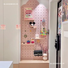 ホールボード半円形クラウドエントランス壁収納ラック壁無垢材吊り板玄関パーティション収納ラック