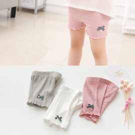 女童打底裤夏薄款儿童安全裤女宝宝可开档短裤小女孩内裤保险裤子