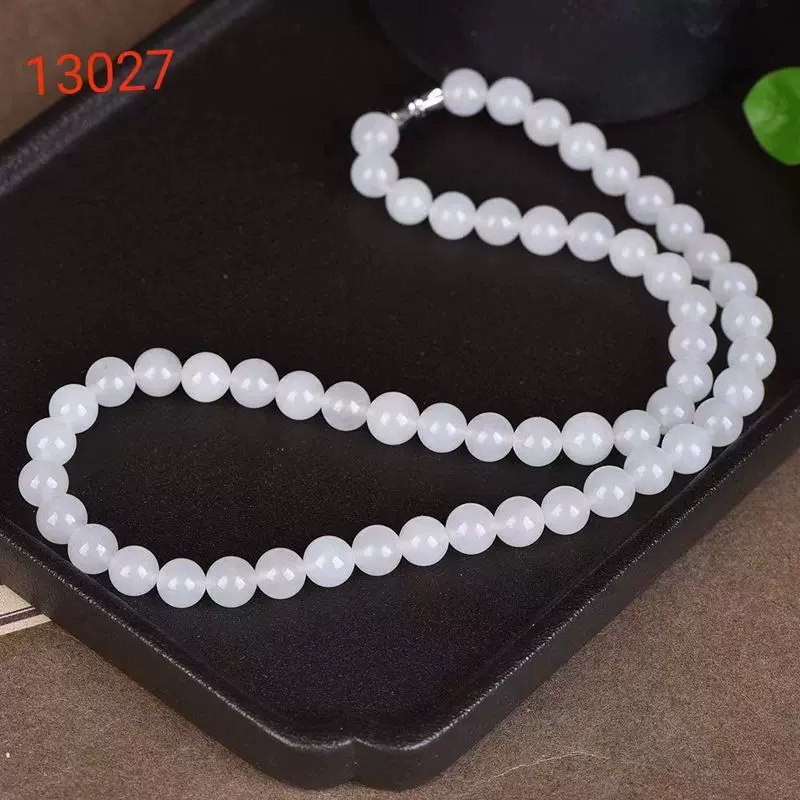 批发金丝玉女士圆珠子毛衣链挂件吊坠天然金丝玉石项链直播外贸品