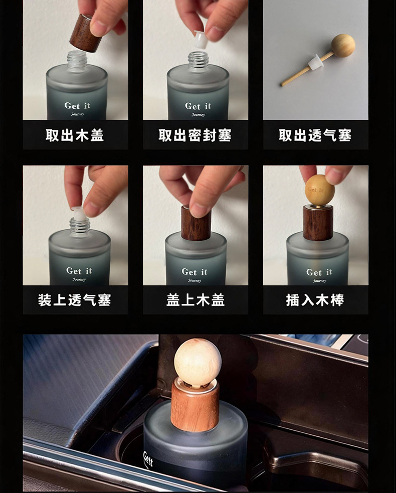 Car Aromatherapy Gift Box, High-End Hotel New Model, Aromatherapy Car Perfume Interior Decoration, Unisex, Long-Lasting Fragrance