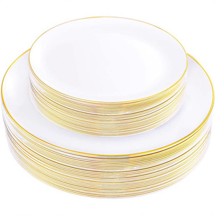 White Phnom Penh Dish Black Plate Pink Phnom Penh Hard Plastic Christmas Plate Size Dinner Plate suit Disposable Dinner Plate