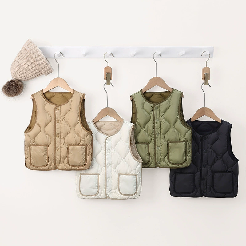 Новые мальчики и девочки пуховые жилеты