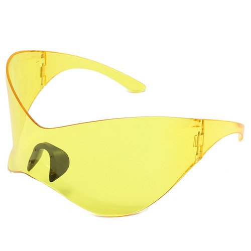  new one-piece European and American sunglasses for women, men's sunglasses wholesale y2k large frameless face mask wholesale personality