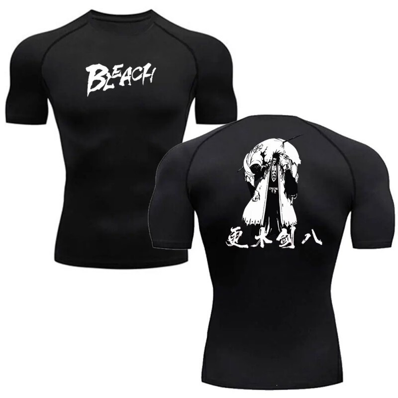 Anime Bleach T-Shirt Men's New Trendy Sports T-Shirt Men's Fitness Sportswear Boxing Shirt Compression Shirt Quick-Drying Anime Bleach T-Shirt Men's New Trendy Sports T-Shirt Men's Fitness Sportswear Boxing Shirt Compression Shirt Quick-Drying