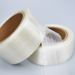 Transparent fiber adhesive tape, residue-free, single strip, textured fiberglass tape, fixed binding, bundled packing fiber