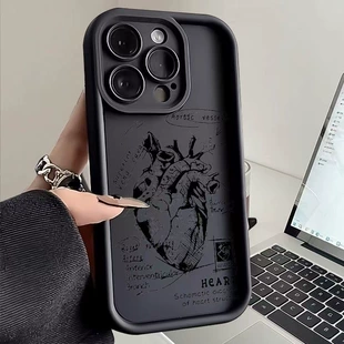 Чехол для телефона (Apple) iPhone 6–17 серии, дизайн Heart King Kong, защита от падений, 13 вариантов
