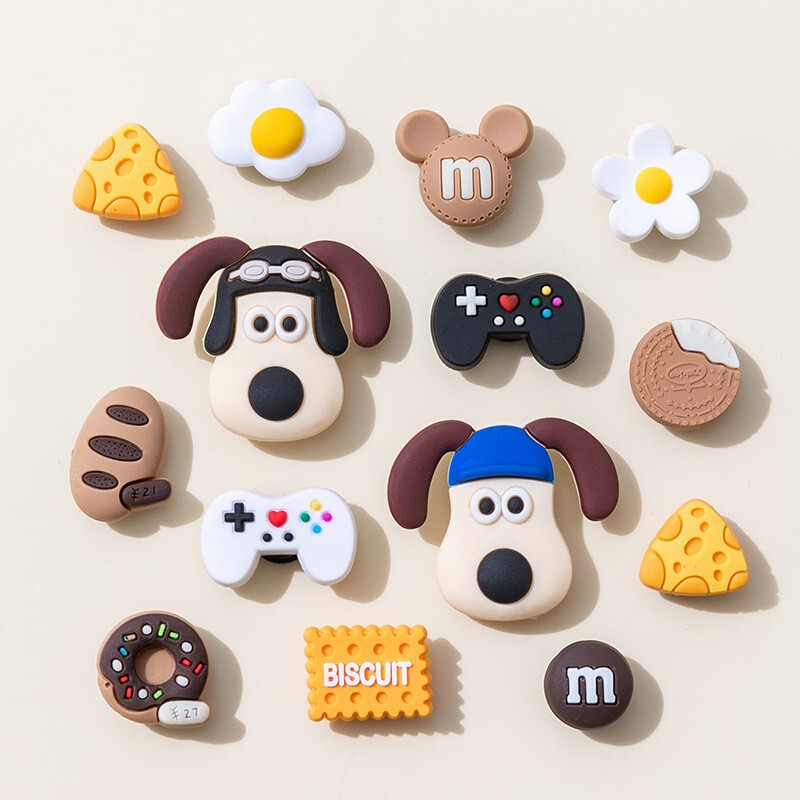 Shoe flower net red hole cartoon three-dimensional shoe buckle accessories detachable decorative diy slippers accessories buckle cute