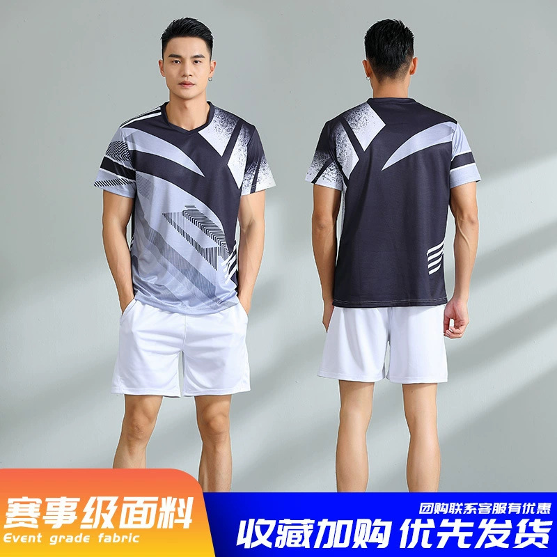 Nuevos trajes de bádminton para adultos trajes deportivos trajes de entrenamiento de voleibol masculino y femenino impresión de secado rápido