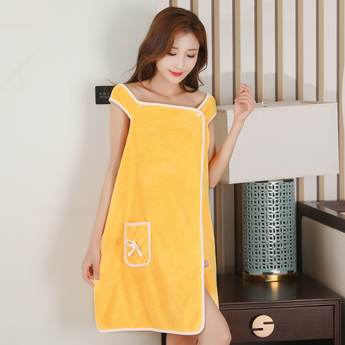 Coral velvet bath skirt wearable sling bath towel internet celebrity tube top ever-changing bath skirt bathrobe wholesale soft water absorbent quick drying