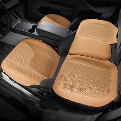 Seat cushion, seat cover, Suitable for Xiaomi Su7/Yu7 - type-b-thin-pad-amber-brown-three-piece-set-for-the-whole-car