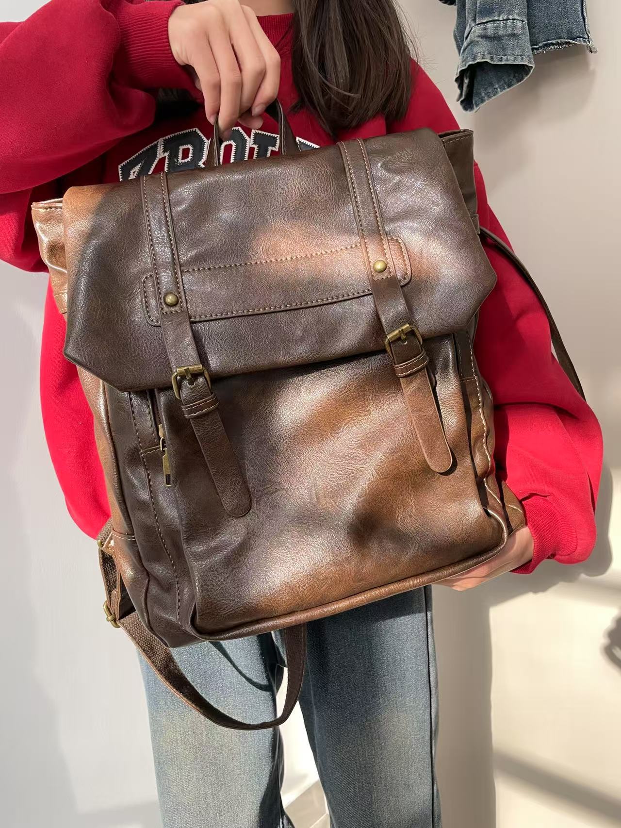Japanese Style JK Uniform School Backpack 2025 New Vintage Cambridge Bag College Student Shoulder Bag Messenger Bag