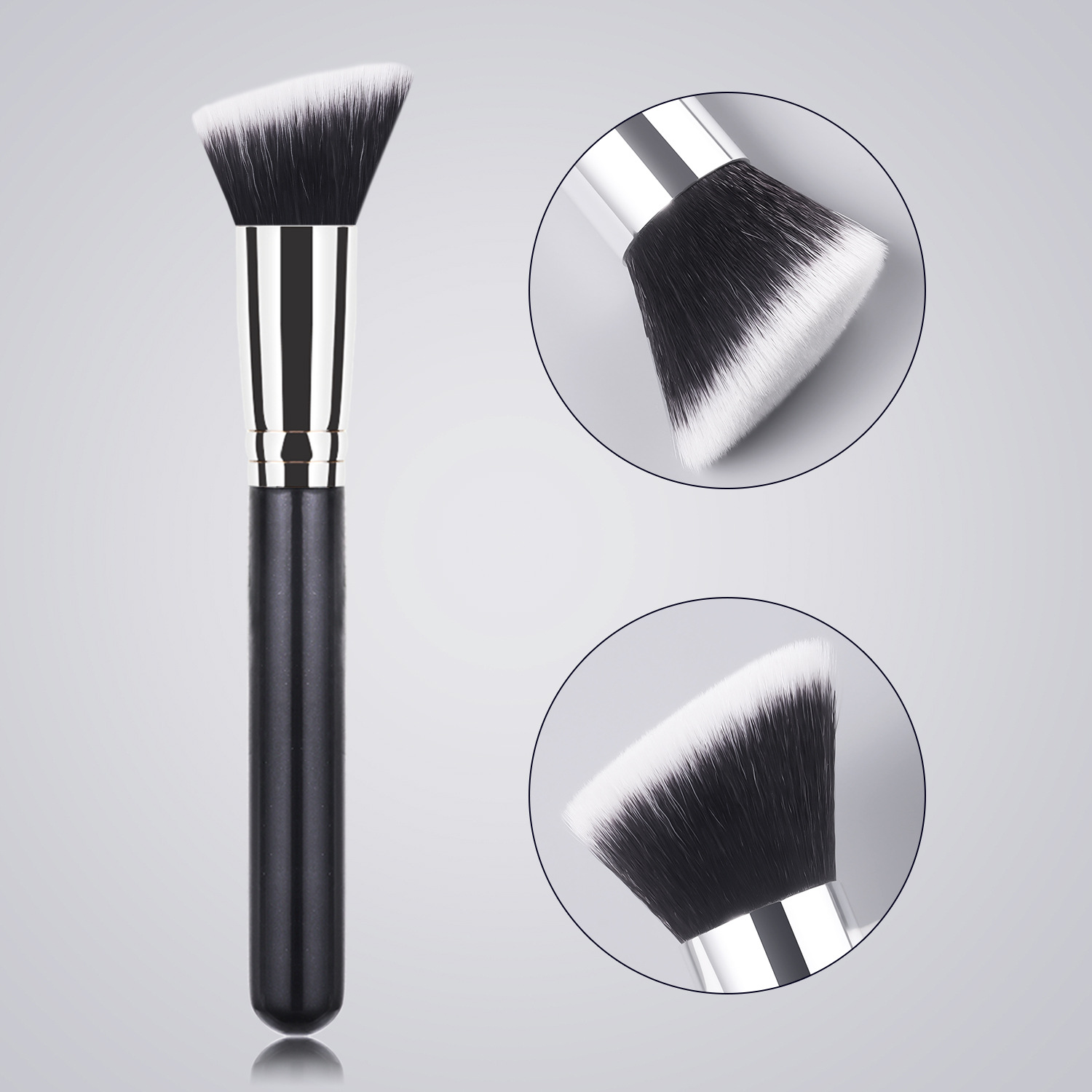 Sombra solo cepillo de maquillaje de alta calidad grande cepillo suelto cepillo de La Fundación cepillo de sombra de ojos cepillo en forma de abanico belleza