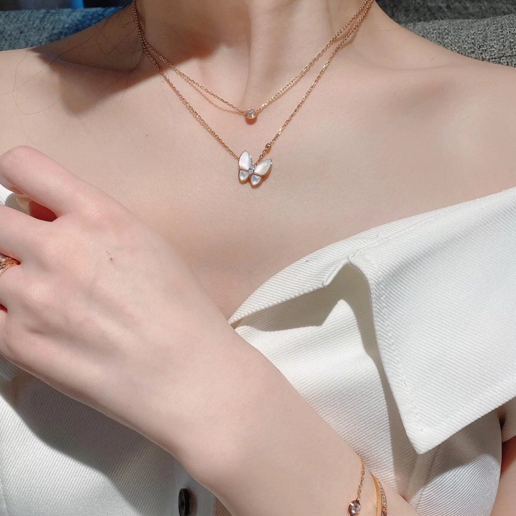 Unisex Mode Einfache Weiße Mutter Der Perle Schmetterling Halskette Weibliche Temperament Vielseitige Net Version Süße Schlüsselbein Kette_voghion.com