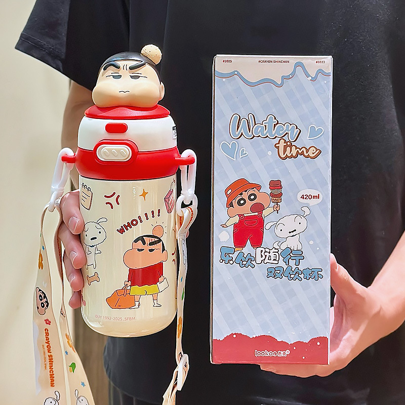 Lápiz pequeño nuevo taza de calentamiento para niños, niños y niñas 316 acero inoxidable con paja para jardín de infantes se puede llevar doble hervidor de agua