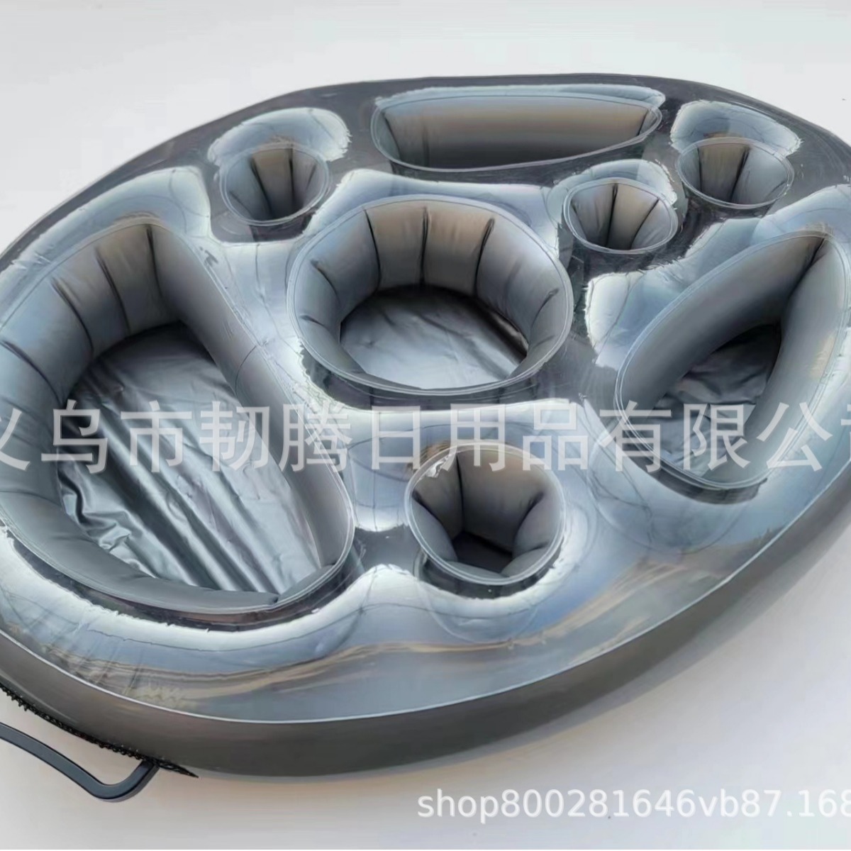 Protección del Medio Ambiente de la fábrica PVC inflable soporte de bebidas asiento poroso teléfono móvil agua inflable cama hielo piscina cena placa