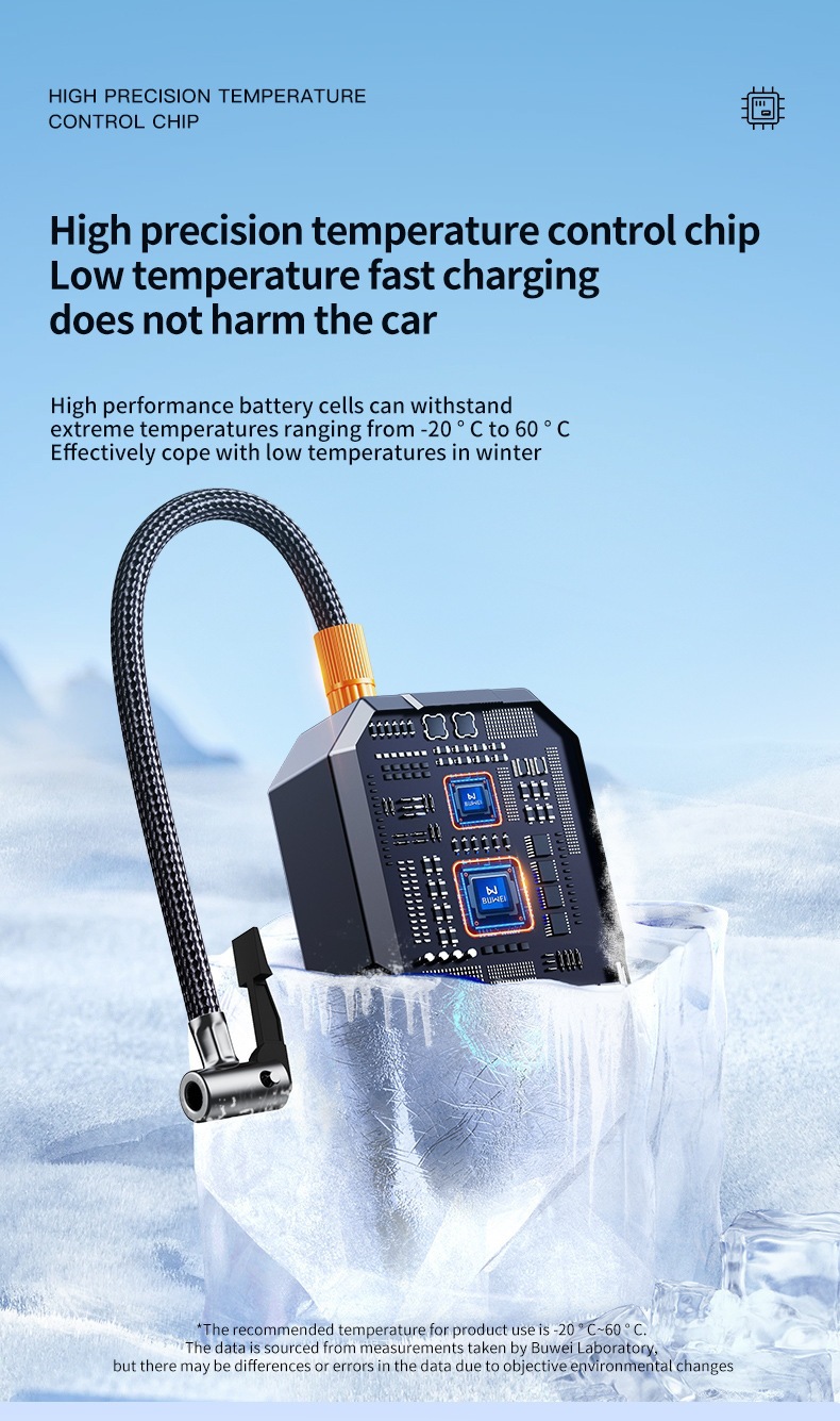 Fast-charging car air pump, wireless portable car-type electric vehicle tire 12v high-power inflator