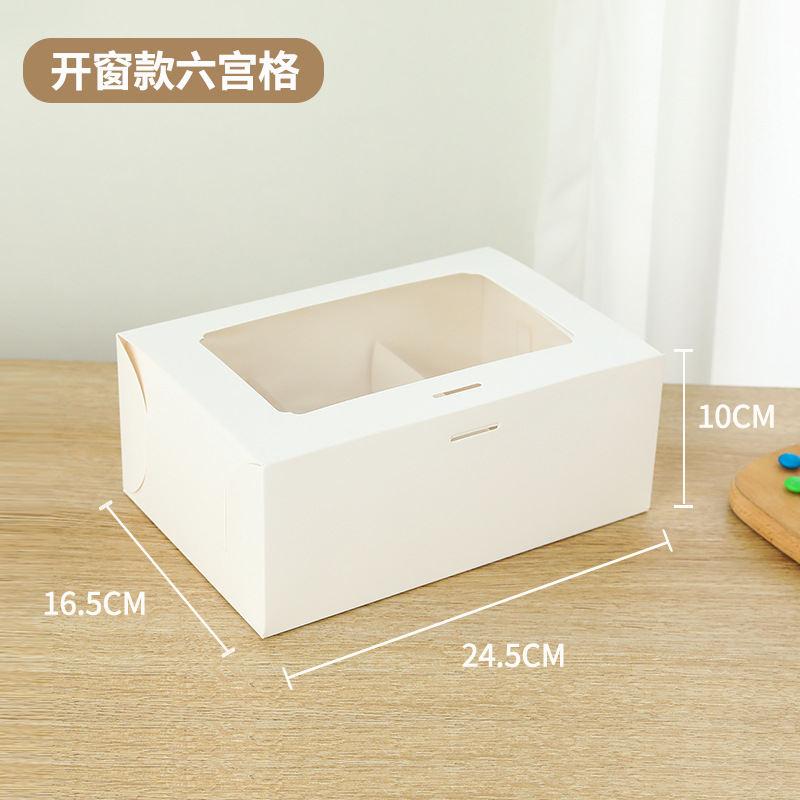 Caja de postre de ventana abierta 469 Caja de cupcake Caja de embalaje de West Point Caja de pastelería Liugong Ge Caja de regalo