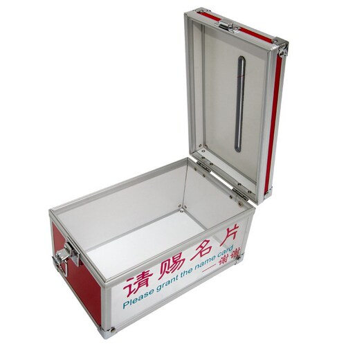Source manufacturer Jinlongxing aluminum alloy business card box business card storage box collection box exhibition please give business card box wholesale