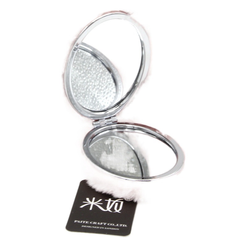 Mariposa amor flor felpa Kaola lindo maquillaje espejo portátil tamaño pequeño espejo portátil espejo de maquillaje AliExpress europeo y americano espejo