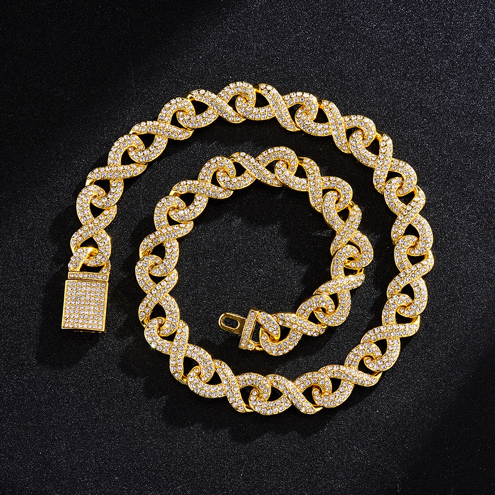 61g Weight Bracelets, Necklace Classification 1 Piece Quantity Daily, Street Occasion Alloy Material Geometric Pattern All Seasons Season Unisex Gender Plating Design Hip-Hop Style Unisex Hip-Hop Bracelets Necklace Geometric Alloy Men Necklace Sets 7