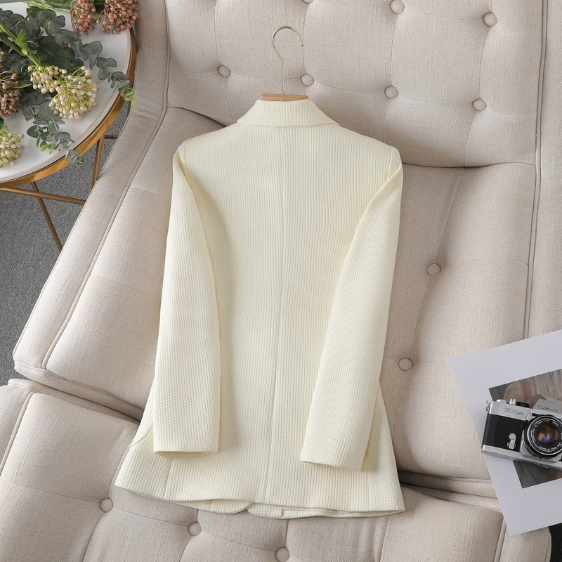 Women's Slim-Fit Green Blazer – Korean-Inspired Office Jacket, Single-Breasted Professional Wear With Modern Tailoring (White/Black/Green, S-4XL)_voghion.com